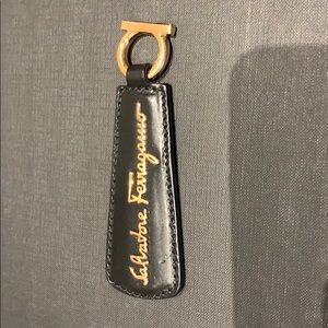 Ferragamo leather and gold toned tag